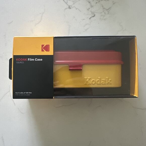 NEW - Kodak Vintage Metal Storage Box Film Case for 135 35mm 120 (Red Lid) - Picture 1 of 6